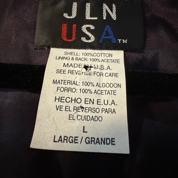 Vintage 90’s Patriotic Bear Flag Print Women's Vest Tie Back Cotton JLN USA Lg - Picture 3 of 11